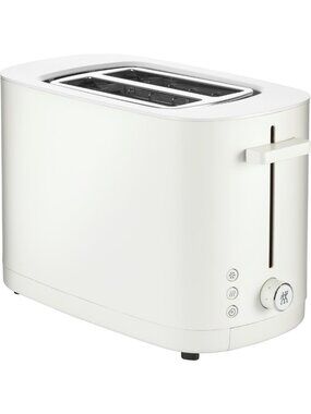 Extra Wide 2-Slice Toaster with 1.5” Slots for Bagels & Toast - Sleek White